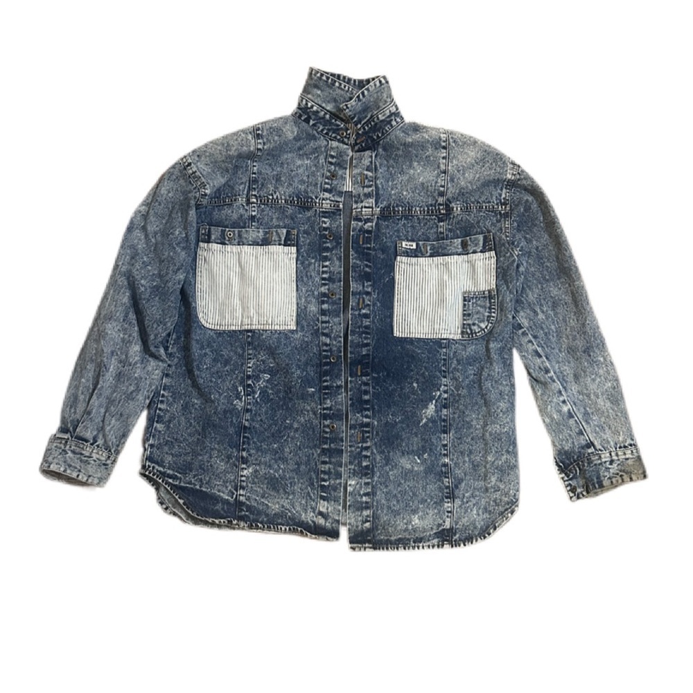 BOSS 80’s vintage denim jean jacket patchwork